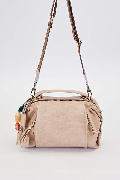 Levidor Mink Shoulder Bag with Multiple Accessory Details