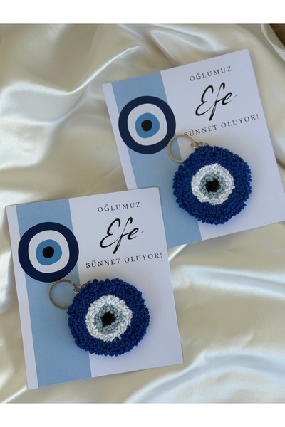 Puffybaby Punch Nazar Boncuğu Anahtarlık - Sünnet Hediyelik - 15 Adet