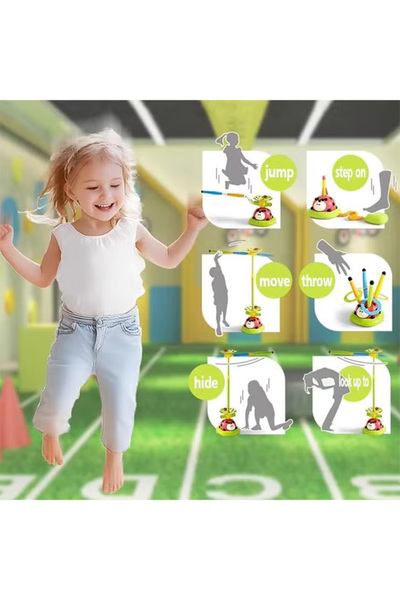 Generic 5-in-1 Music Jump and Hoop Toss Game Toy with Remote Control, Suitable as a Gift for Children