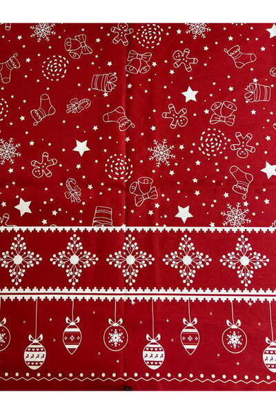 Blusmart Christmas Tablecloth – Red with Printed , 125 × 150 cm