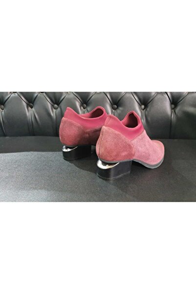 VİNİCCİ AYAKKABI Genuine Leather Suede Burgundy Shoes