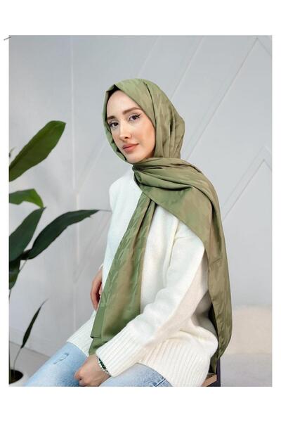 YEDİLALE KAZAYAĞI DESENLİ JAKARLI DÜZ RENK PAMUK ŞAL