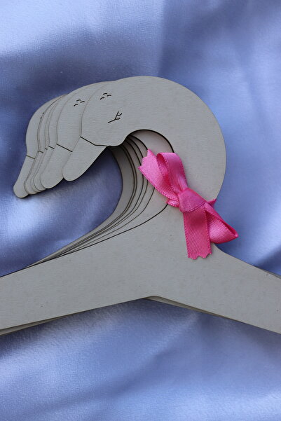 Assa Wood Wooden Cat Dog Clothes Hanger 7 Pieces Hangers (Cream Color)-Swan Model