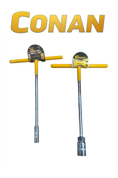 CONAN T-Handle Socket Wrench – 10mm & 17mm – Heavy-Duty Cr-V Steel