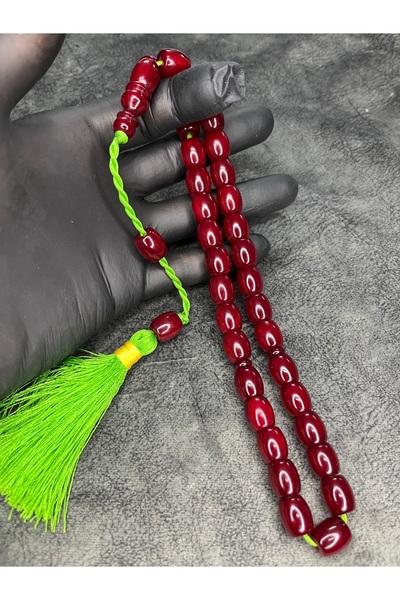 Mos Tespih Large Size High-End Rope Tassel Ottoman Imitation Tightening Amber Prayer Beads