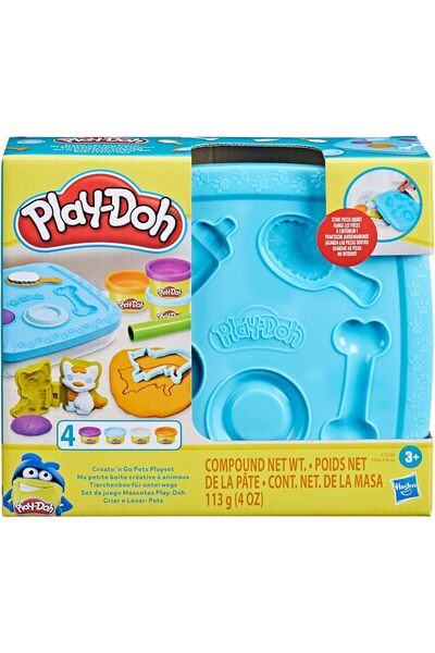 Generic Play-Doh Create 'n Go Pets Playset with Storage Case, Arts & Crafts Toys for Ages 3+, Plastic