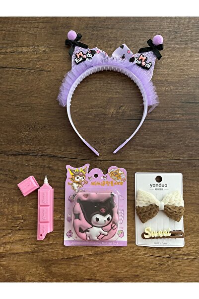 gülümse gel Kız Çocuk Özel Kutuda Hediye Set Kuromi 5 Parça Doğum Günü Hediyesi Seti Advent Calendar Calender