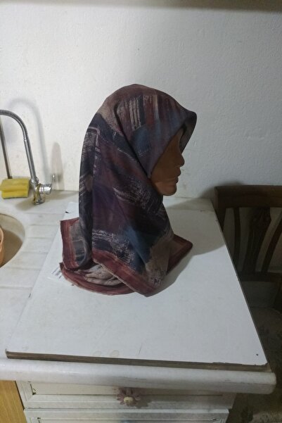 GÜZEL KAMAN وشاح ناعم منقوش باللون العنابي والبيج والتركواز من لوسيللا، قطعة واحدة عالية الجودة، مريح وغير قابل للانزلاق وأنيق