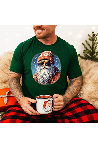 DD Secret Men's 100% cotton regular fit Christmas T-shirt SNOW SANTA