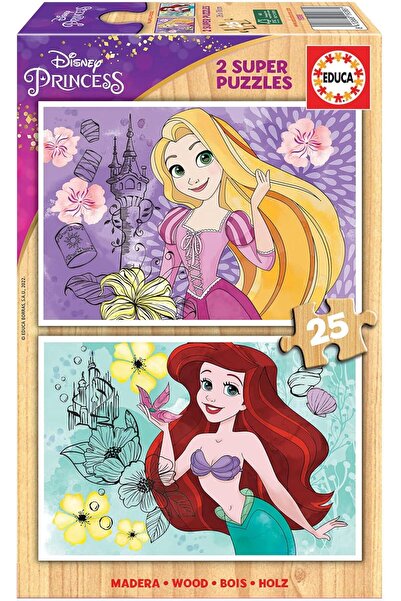 EDUCA Disney Princess Wooden Puzzle for Children by Educa, 25 pieces