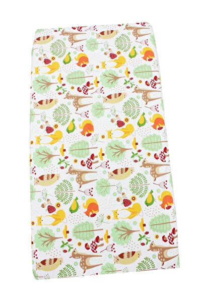 PRICHINDEL Cearșaf pentru pătuț, Bufnițe și Căprioare, multicolor, 120x60 cm