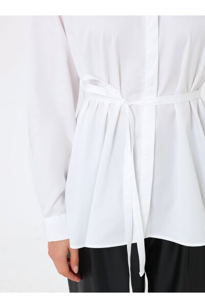 Benin Lace Detailed Shirt - White -