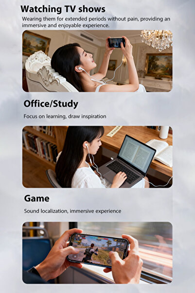 Generic Earphones With Lightning Connector In-Ear Wired Headphones