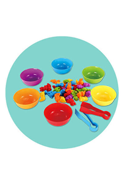 SMANIA Montessori Colorclash Toy, Domestic Animals (36 figurines, 6 bowls, 2 ...