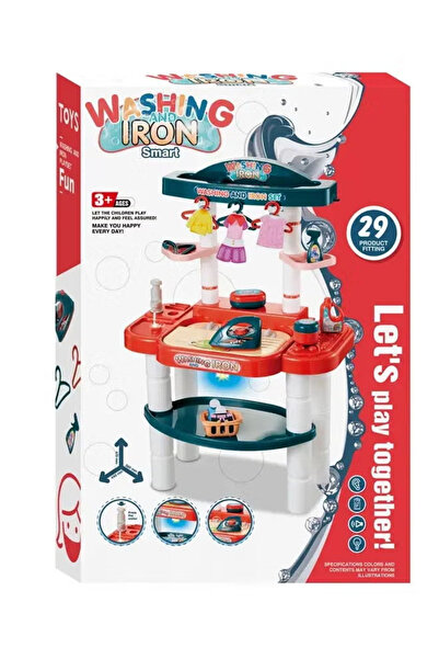 Fitness World Magical Laundry Play Set for Kids with Ironing Board and Clothes Rack, featuring Lights and Realistic Sounds