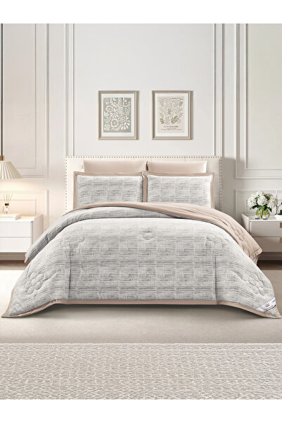 Doona طقم لحاف مقاس كينج، 6 قطع، 260×240 سم، مطبوع، مناسب لجميع المواسم، مصنوع من الألياف الدقيقة، 350 جرام لكل متر مربع