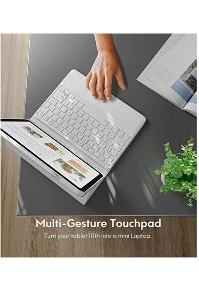Generic iPad 10th Generation Keyboard Case with Arabic & English Keyboard, Backlight, Trackpad