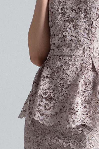 Figl Beige lace midi dress with straps - M640 size XL