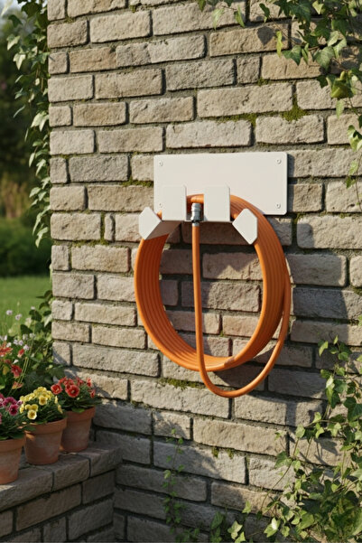 Grandmix Duvara Monte Metal Hortum Askısı Minimalist Bahçe Hortumu Tutucu30x1...