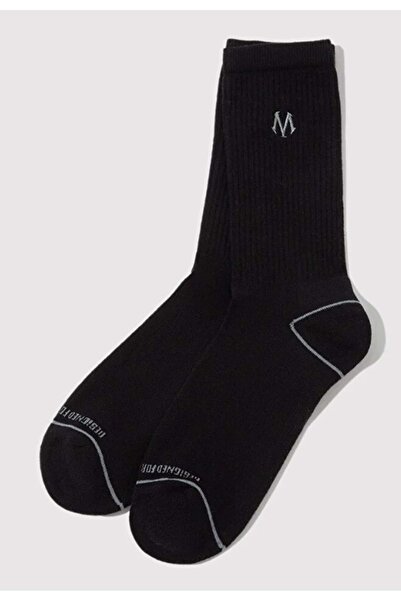 Mavi Бродирани спортни чорапи с лого, унисекс, ЧЕРНИ