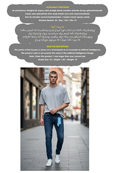 Denim Republic Men's Blue Stretch Fabric Jeans Slim Fit Slim Fit