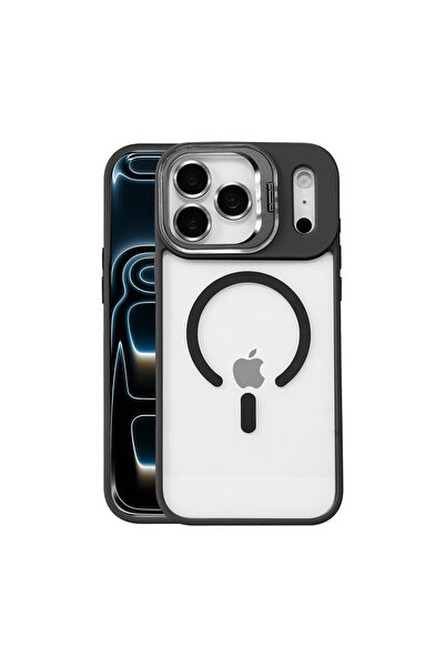 ceppark غطاء جوكو آيفون 17 برو مع عدسة ريميم وحامل ماجسيف - أسود