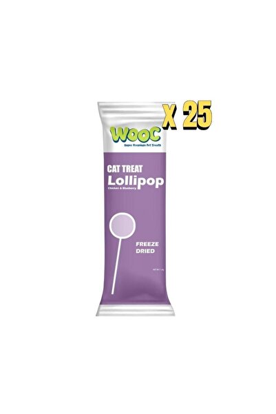 wooc Lolipop Tavuk ve Yaban Mersinli Kedi Ödülü 1.4 Gr 25'li Paket