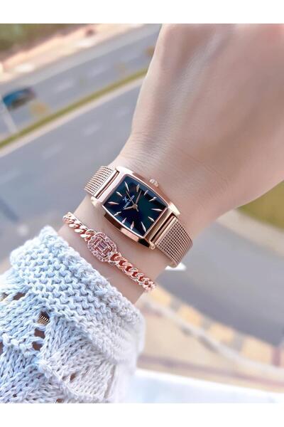 Daniel Klein Steel Mesh Cord 2 Years Warranty 3Atm Water Resistant Women's Wristwatch+Bracelet B141196