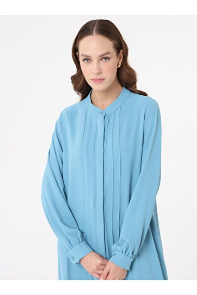 Refka Aerobin Long Tunic with Ribbed Detail on the Front - Nile Green -