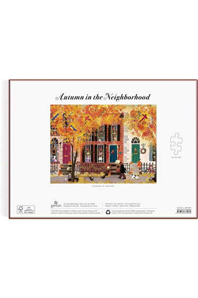 Galison Autumn in the Neighborhood 1000-Piece Jigsaw Puzzle - 27 x 20 in