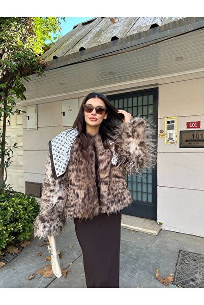 manana fashion Μπουφάν Premium Quality Long Fur παλτό με συνθετική γούνα