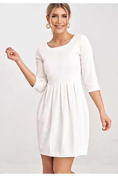 Figl Lightly flared ecru dress M1027 size XL