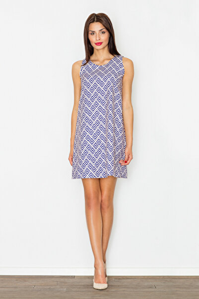 Figl Rochie trapez cu model geometric - M518 mărimea S