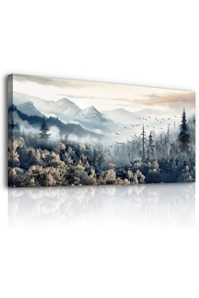 Emoda home Trove لوحة فنية جدارية مؤطرة من القماش (60×120 سم) منظر طبيعي لغاب...