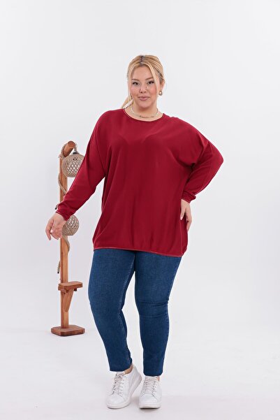 Siyezen Plus Size Bat Sleeve Oversized Knitwear Sweater