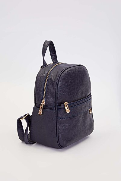 Levidor Navy Blue Zipper Backpack