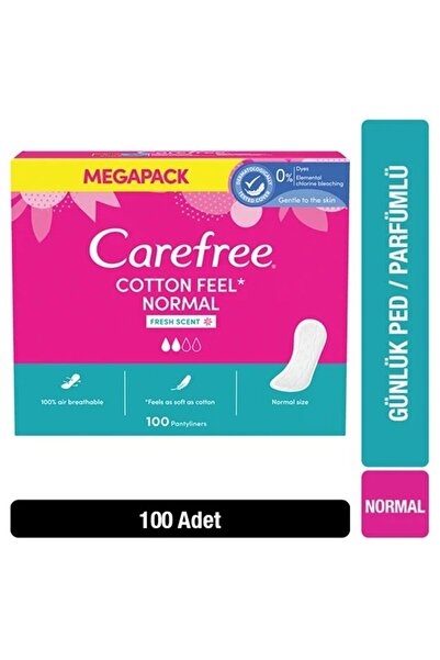 Carefree Cotton Feel Normal Parfümlü Günlük Ped 100'lü