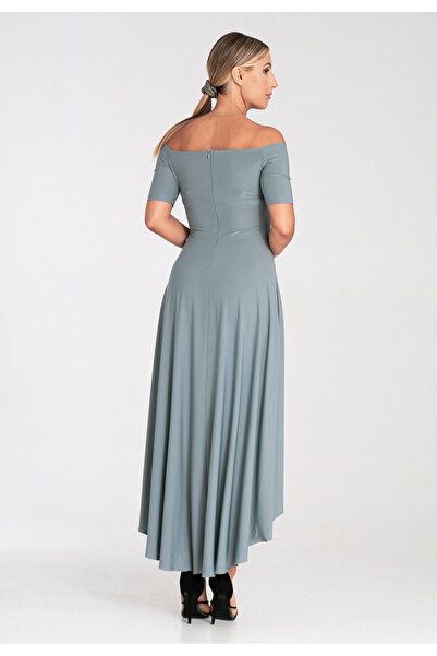 Figl Long evening dress - evening maxi dress - gray dress M1032 size S