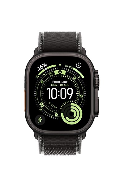 Apple Ceas Watch Ultra 3 (2025) 5G, carcasă din titan negru de 49 mm cu buclă...