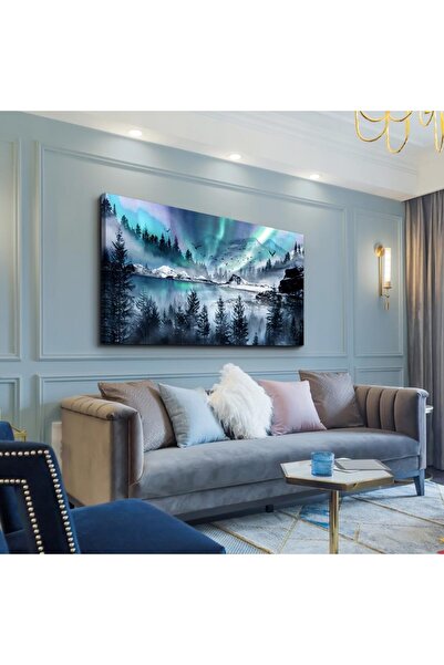 ALAYRA International لوحة فنية جدارية مؤطرة من القماش (60×120 سم) لمناظر الشف...