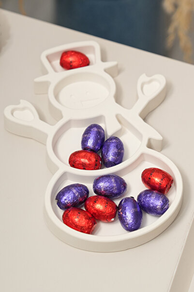 Otaera Snowman Decorative Presentation Plate - New Year Themed Serving & Deco...