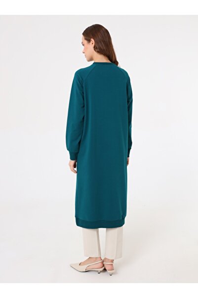 Benin Crew Neck Long Sweatshirt - Dark Emerald -