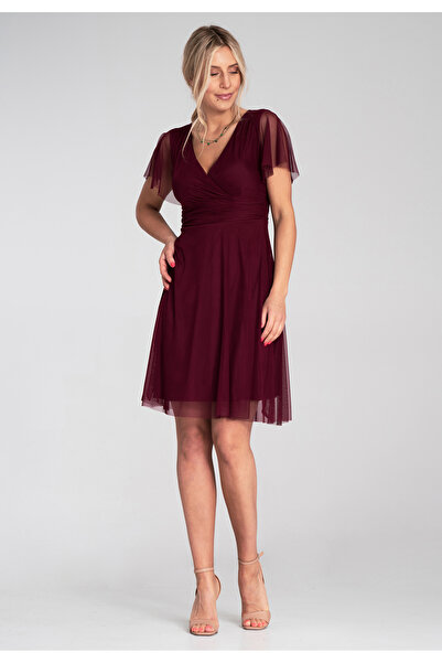 Figl Cherry red mesh dress - Party dress - Dress M1206 size S/M