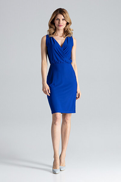 Figl Rochie elegantă petrecută - rochie de botez - albastră M135 mărimea S