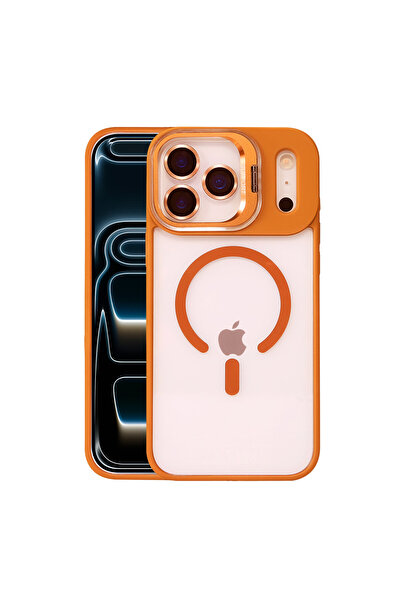 ceppark غطاء جوكو آيفون 17 برو مع عدسة ريميم وحامل ماجسيف - برتقالي