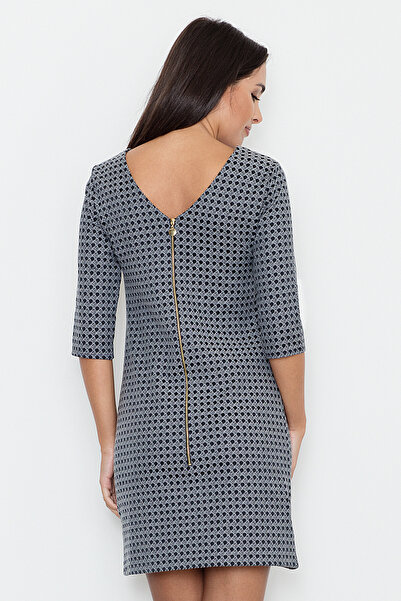 Figl Elegant dress with Printed and back zipper - M449 size S