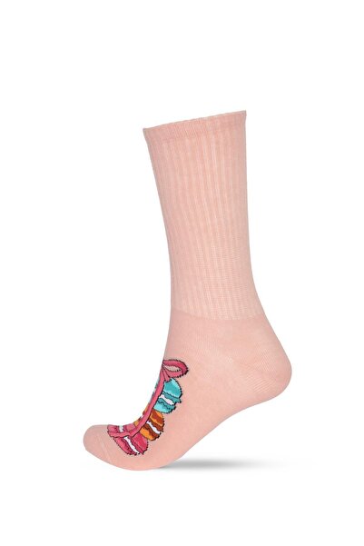 Katia&Bony Pink Macaron Patterned Girl's Socks