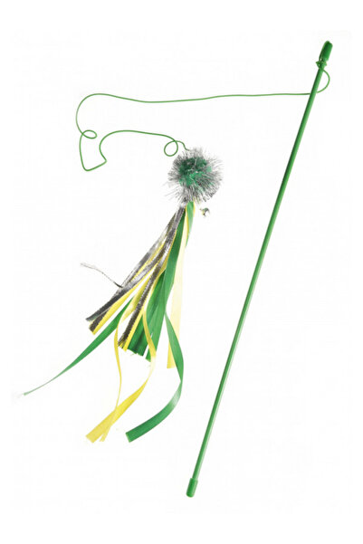 Record Jucărie pentru pisici - Baghetă cu minge și panglică