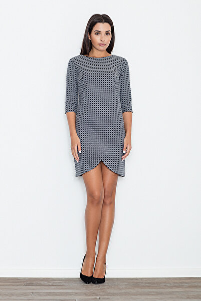 Figl Elegant dress with Printed and back zipper - M449 size S