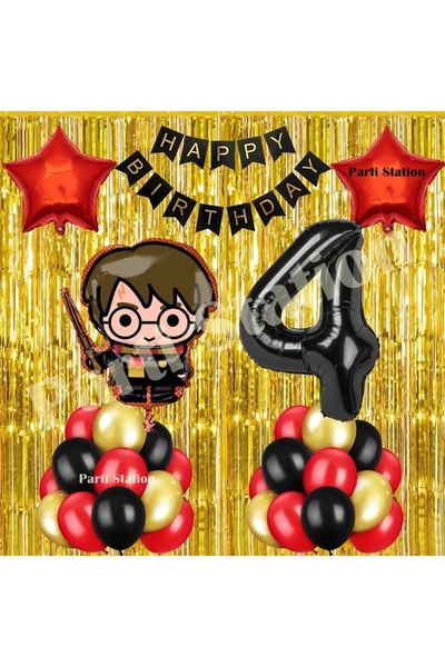 Parti Station Harry Potter Concept 4Th Birthday Balloon Set Harry Potter Them...